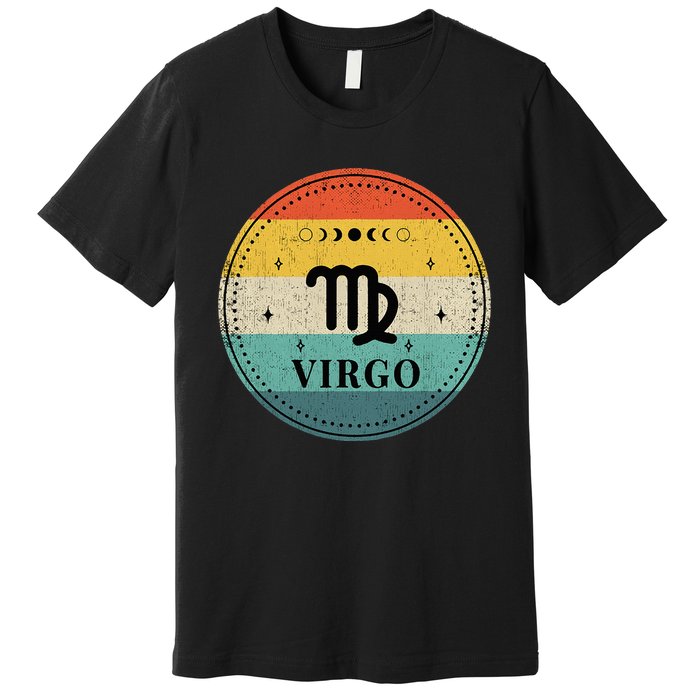 Retro Virgo Birthday Zodiac Sign Virgo Premium T-Shirt