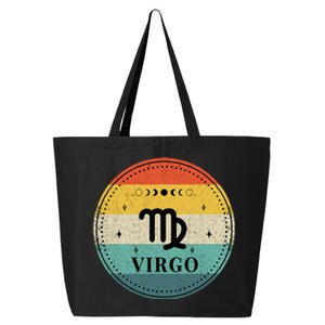 Retro Virgo Birthday Zodiac Sign Virgo 25L Jumbo Tote