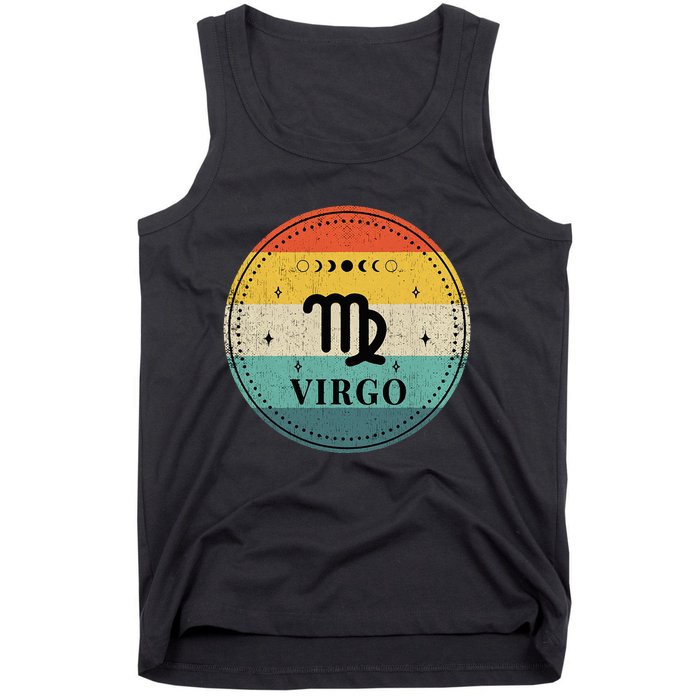 Retro Virgo Birthday Zodiac Sign Virgo Tank Top