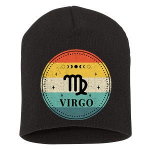 Retro Virgo Birthday Zodiac Sign Virgo Short Acrylic Beanie