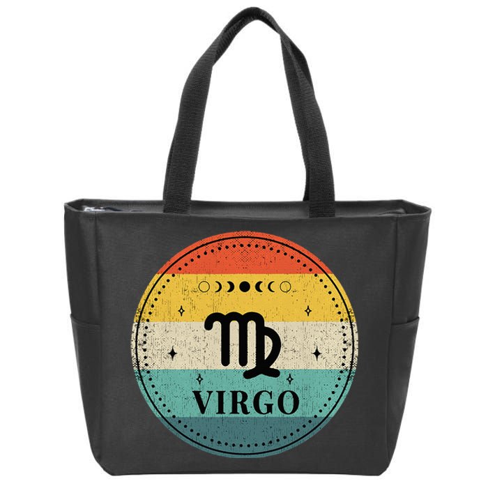 Retro Virgo Birthday Zodiac Sign Virgo Zip Tote Bag