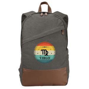 Retro Virgo Birthday Zodiac Sign Virgo Cotton Canvas Backpack