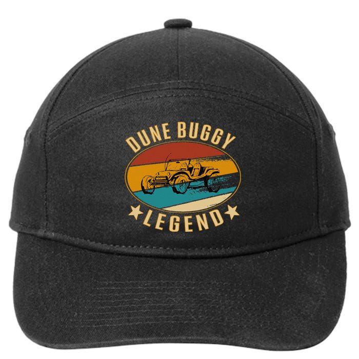 Retro Vintage Beach Car Dune Buggy Legend 7-Panel Snapback Hat