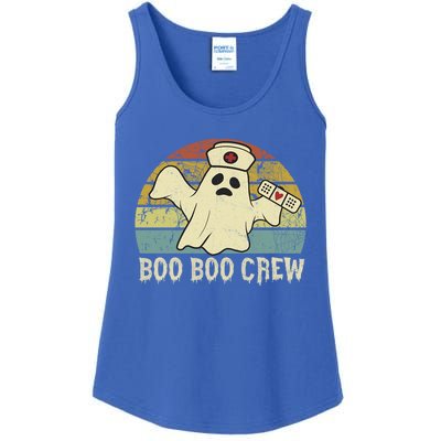 Retro Vintage Boo Boo Crew Nurse Cute Ghost Halloween Nurse Gift Ladies Essential Tank