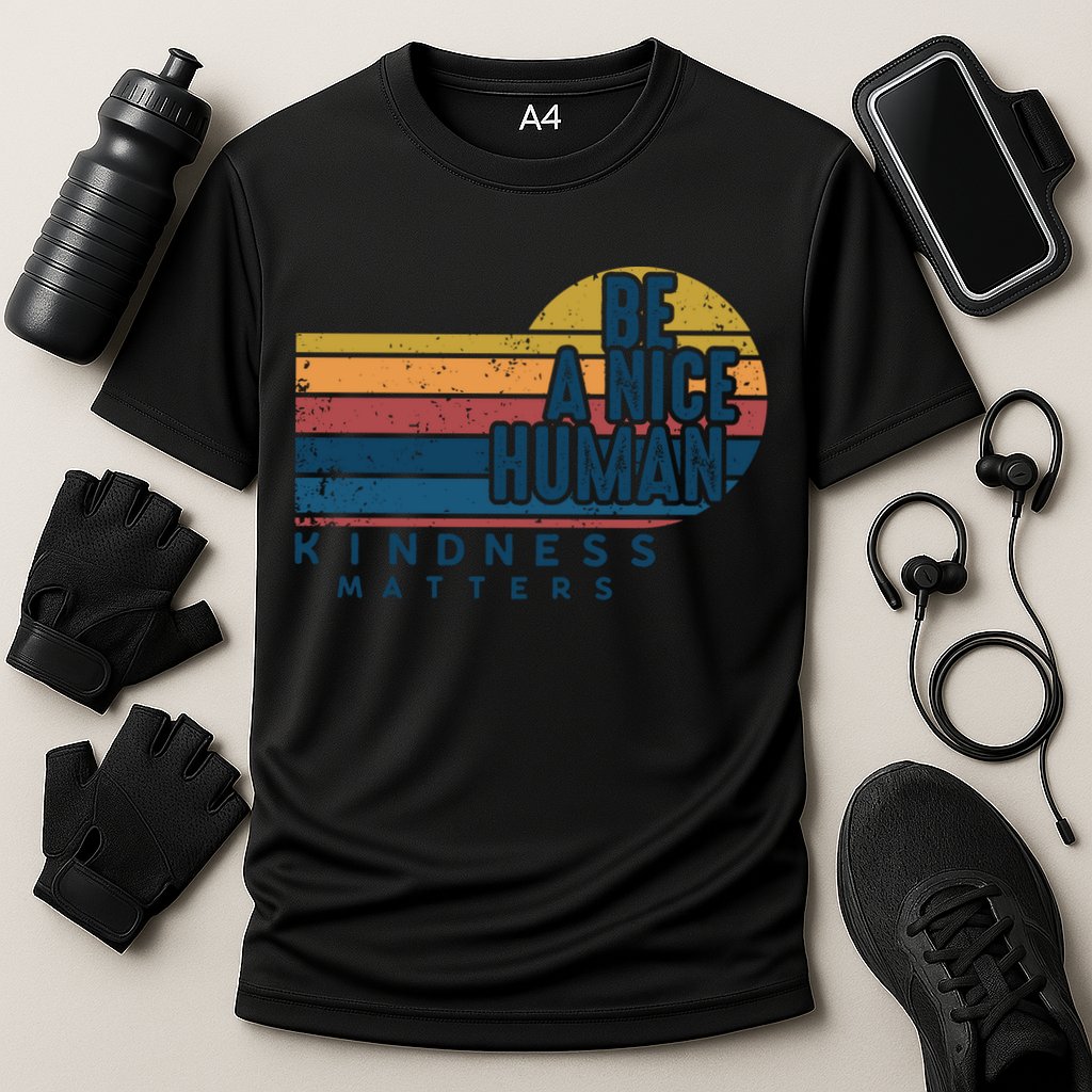 Retro Vintage Be A Nice Human Kindness Matters Giftbe Kind Gift Cooling Performance Crew T-Shirt