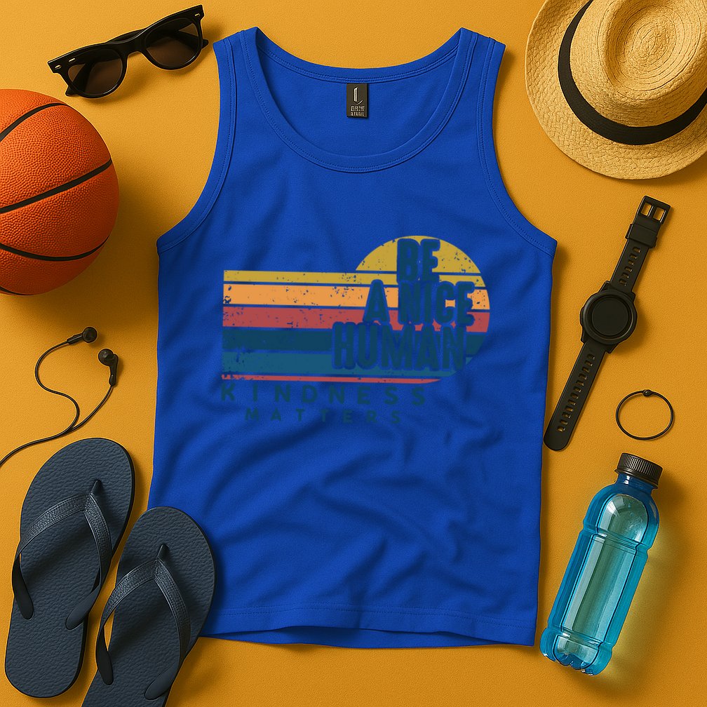 Retro Vintage Be A Nice Human Kindness Matters Giftbe Kind Gift Tank Top