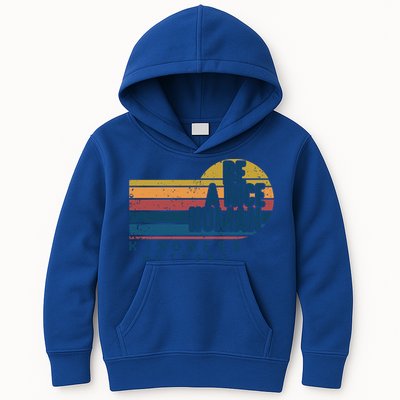 Retro Vintage Be A Nice Human Kindness Matters Giftbe Kind Gift Kids Hoodie