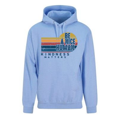 Retro Vintage Be A Nice Human Kindness Matters Giftbe Kind Gift Unisex Surf Hoodie