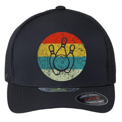 Retro Vintage Bowling Flexfit Unipanel Trucker Cap