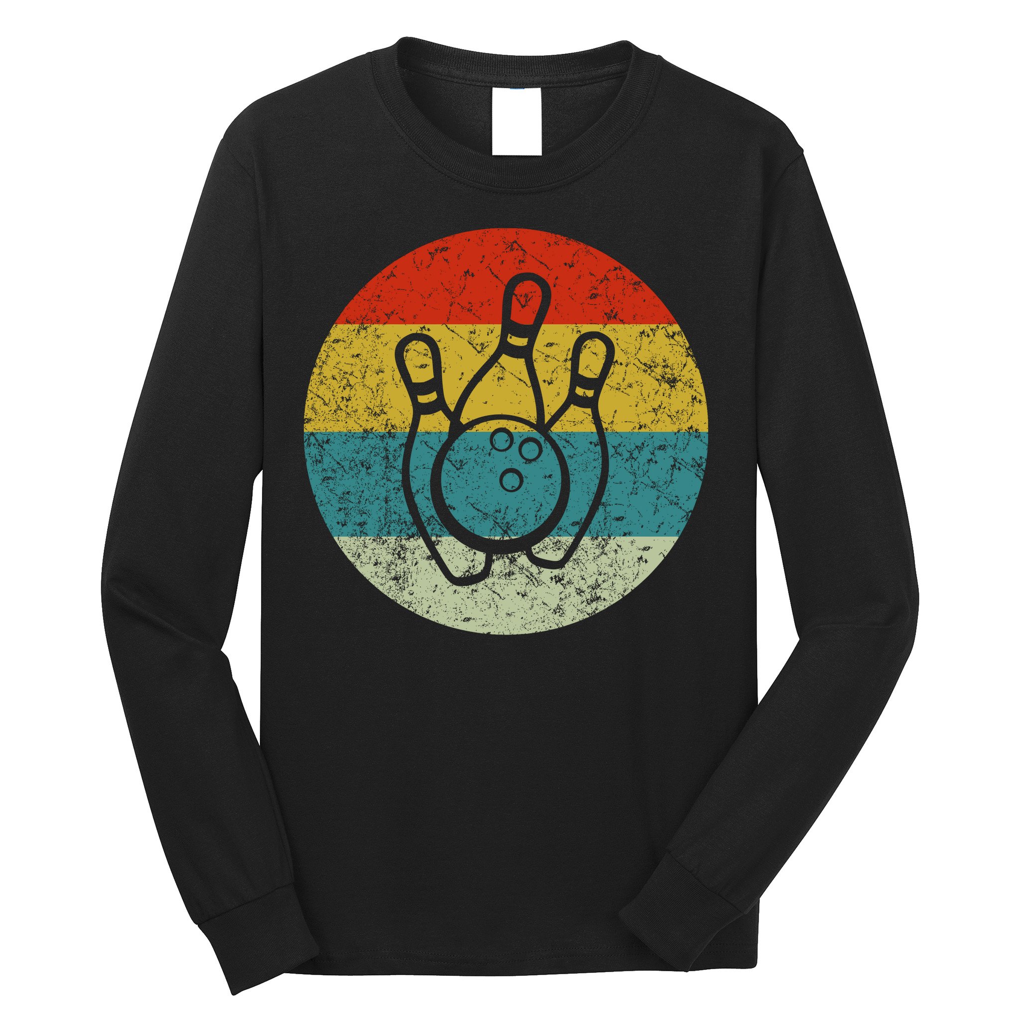 Retro Vintage Bowling Long Sleeve Shirt