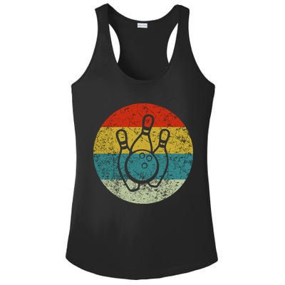 Retro Vintage Bowling Ladies PosiCharge Competitor Racerback Tank