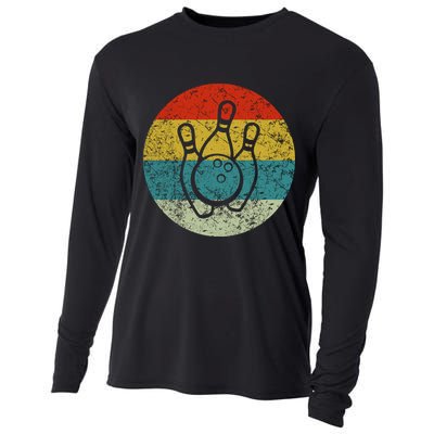 Retro Vintage Bowling Cooling Performance Long Sleeve Crew