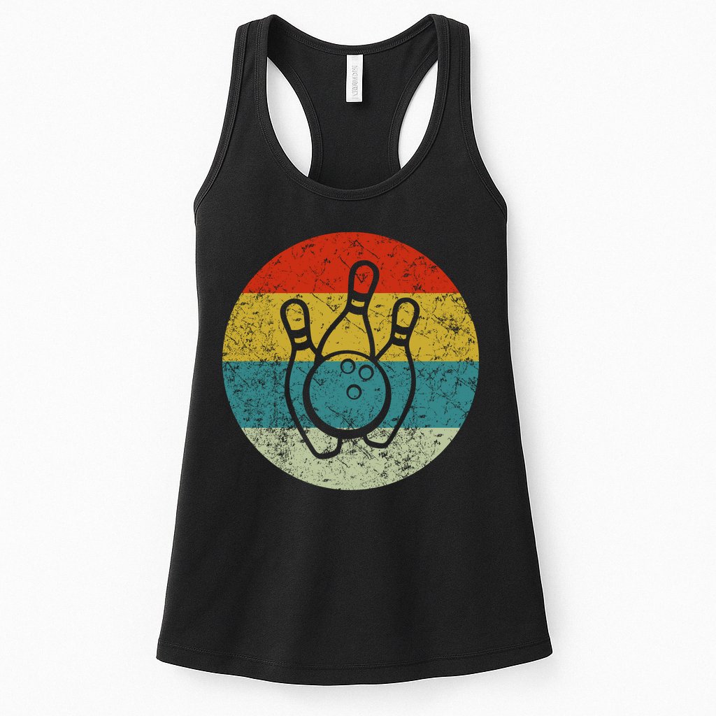 Retro Vintage Bowling Womens Tank Top