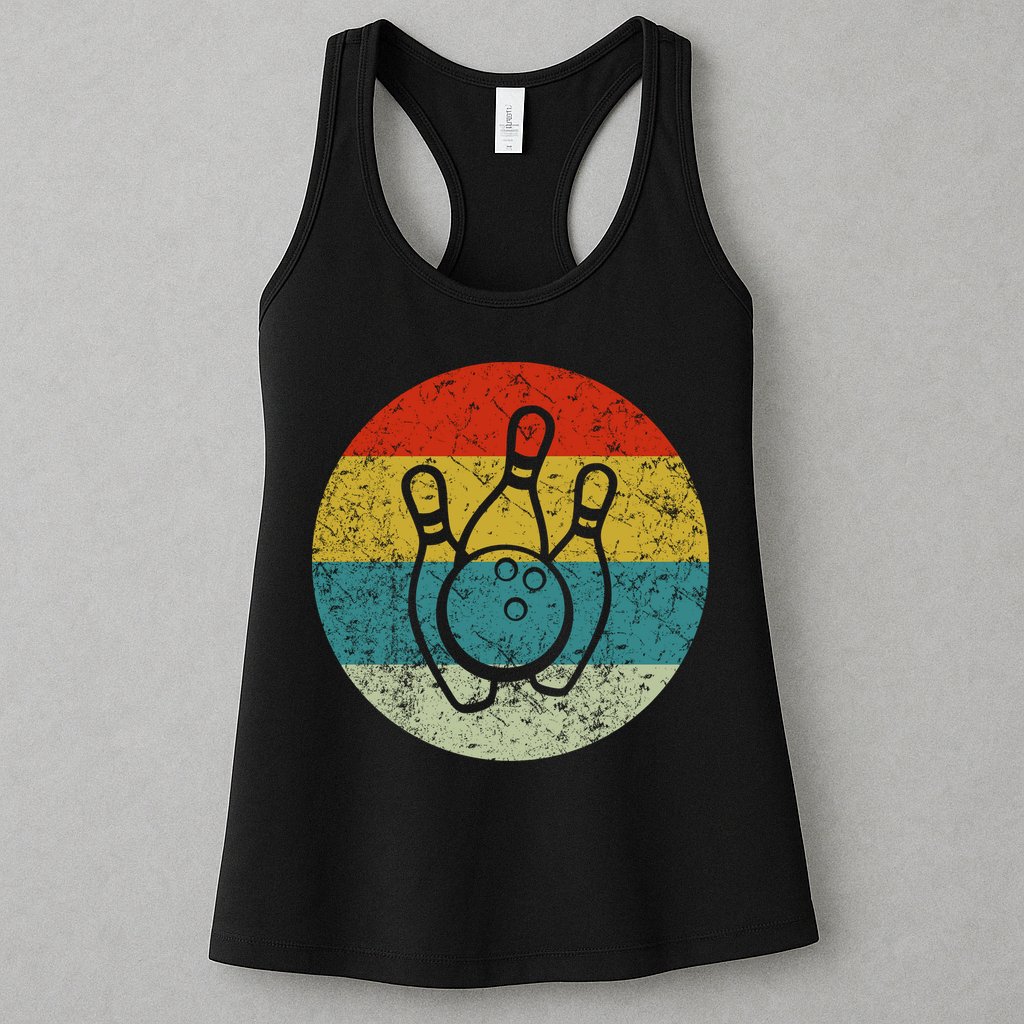 Retro Vintage Bowling Womens Tank Top