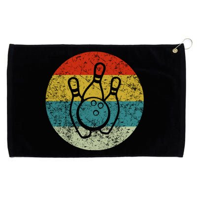 Retro Vintage Bowling Grommeted Golf Towel