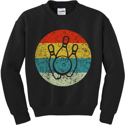 Retro Vintage Bowling Kids Sweatshirt