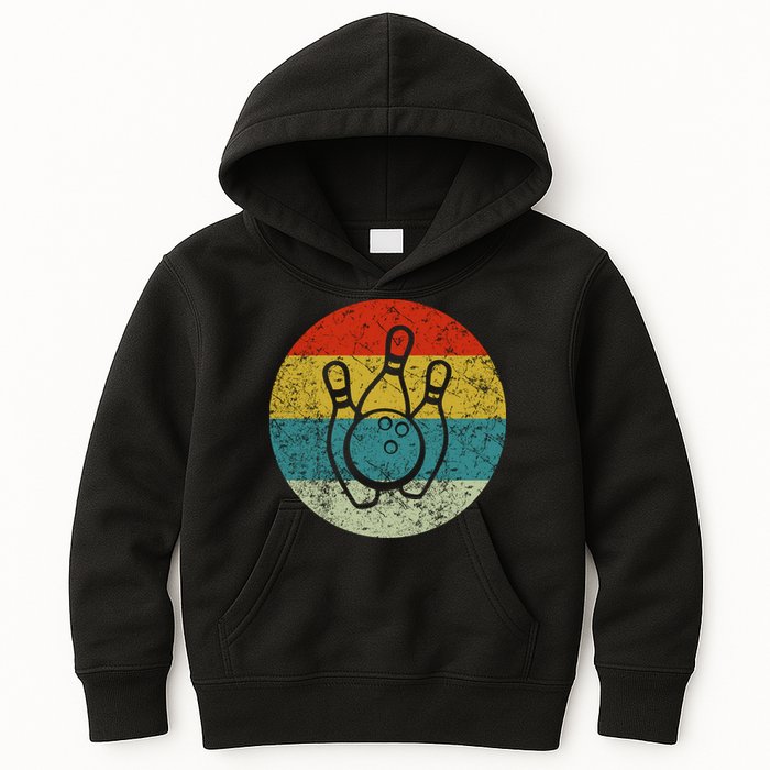 Retro Vintage Bowling Kids Hoodie