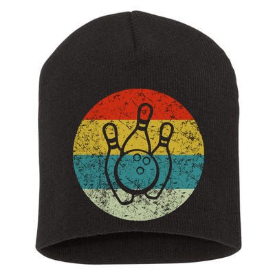 Retro Vintage Bowling Short Acrylic Beanie
