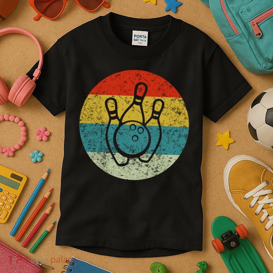Retro Vintage Bowling Kids T-Shirt