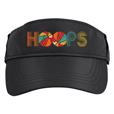 Retro Vintage Basketball Hoops Adult Drive Performance Visor