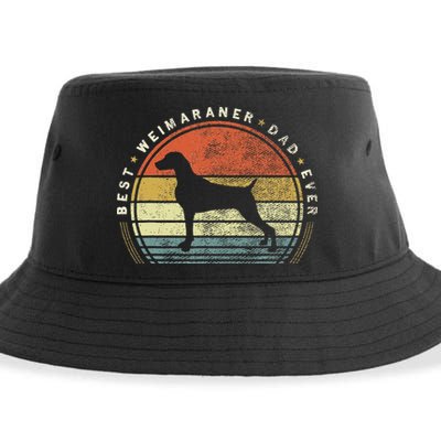 Retro Vintage Best Weimaraner Dad Ever Father Day Sustainable Bucket Hat