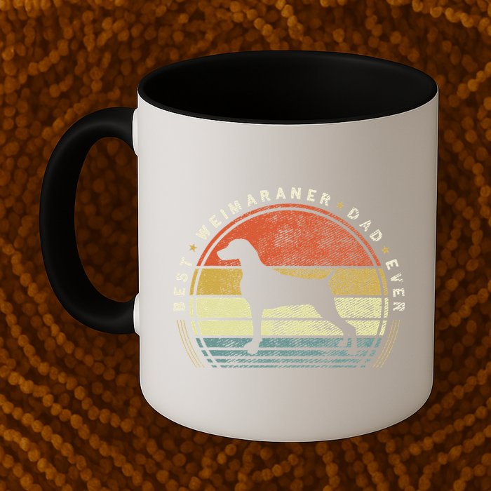 Retro Vintage Best Weimaraner Dad Ever Father Day Mug
