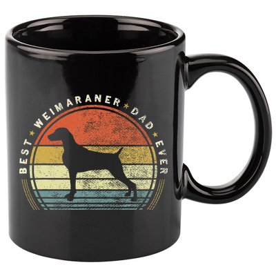 Retro Vintage Best Weimaraner Dad Ever Father Day 11oz C Handle Ceramic Mug