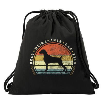 Retro Vintage Best Weimaraner Dad Ever Father Day Drawstring Bag