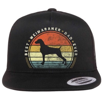 Retro Vintage Best Weimaraner Dad Ever Father Day Flatbill Hat