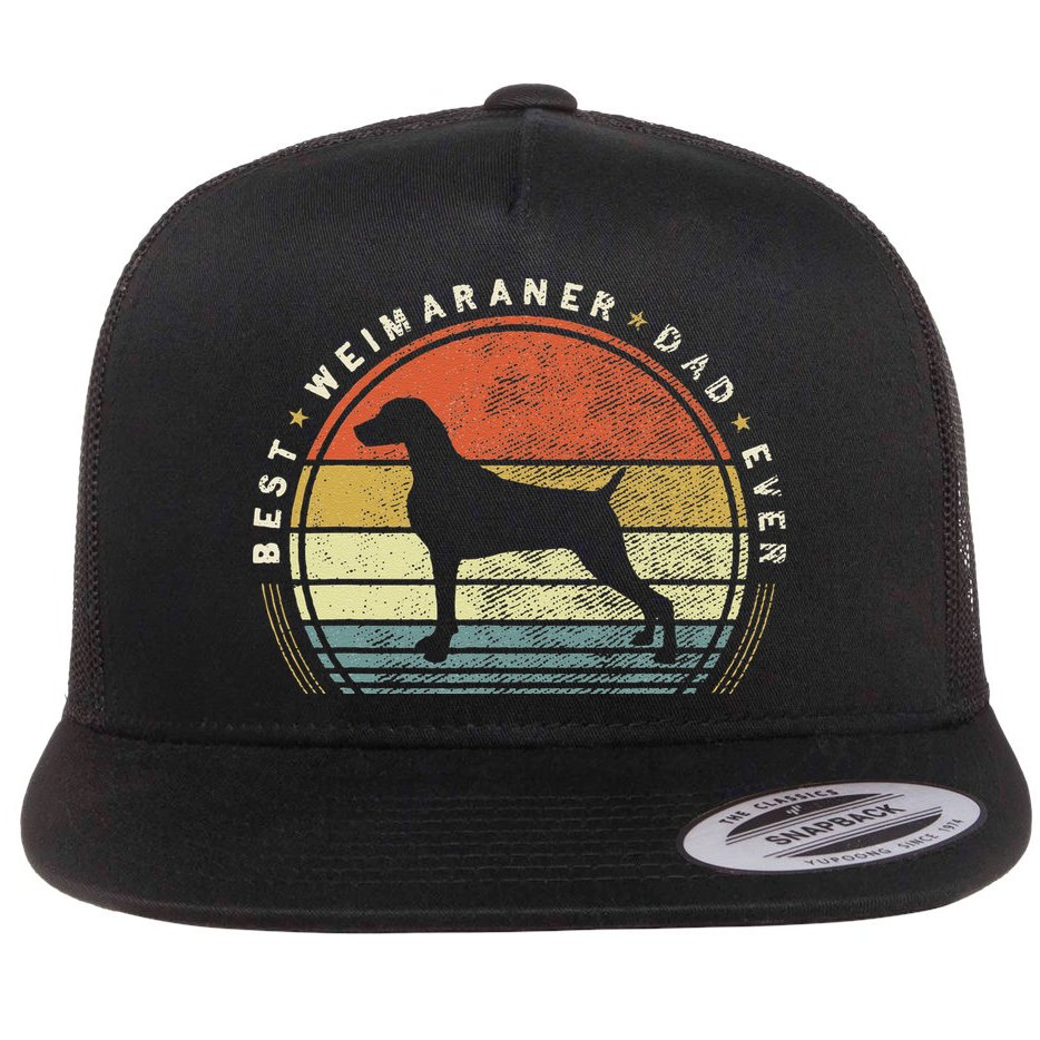Retro Vintage Best Weimaraner Dad Ever Father Day Flatbill Hat