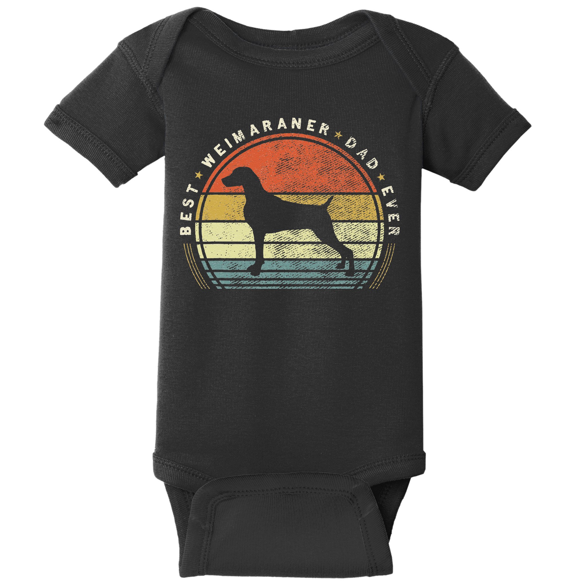 Retro Vintage Best Weimaraner Dad Ever Father Day Baby Bodysuit