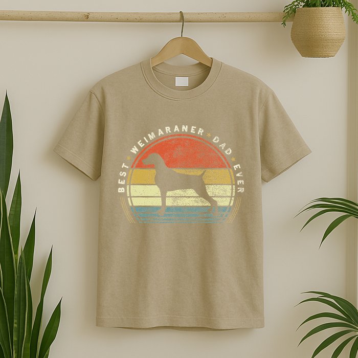Retro Vintage Best Weimaraner Dad Ever Father Day T-Shirt