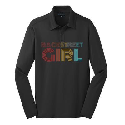 Retro Vintage Backstreet Girl Silk Touch Performance Long Sleeve Polo