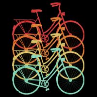 Retro Vintage Bicycle Bike Cropped Pullover Crew