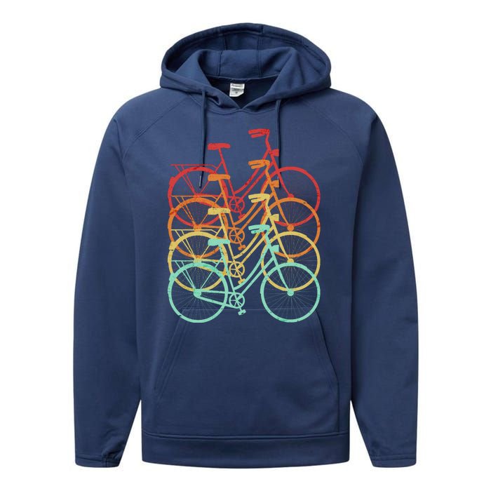 Retro Vintage Bicycle Bike Performance Fleece Hoodie