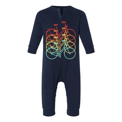 Retro Vintage Bicycle Bike Infant Fleece One Piece