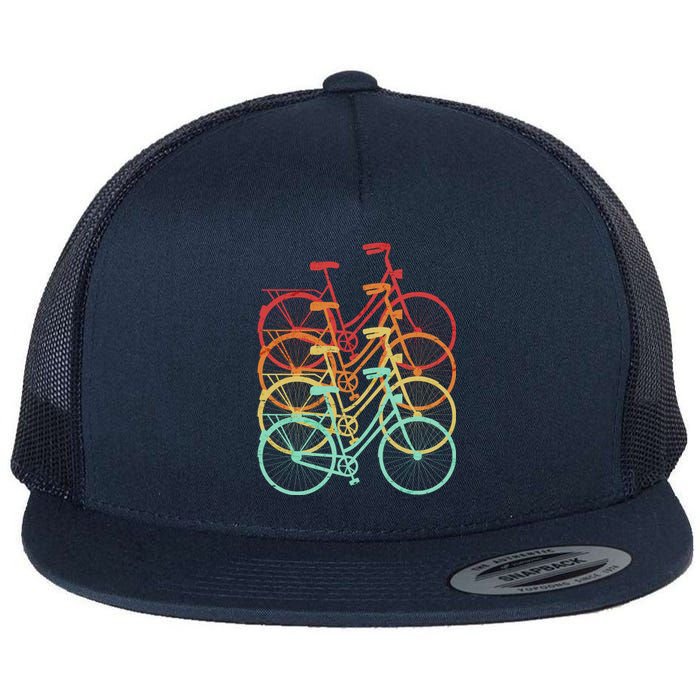 Retro Vintage Bicycle Bike Flat Bill Trucker Hat