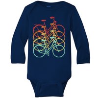 Retro Vintage Bicycle Bike Baby Long Sleeve Bodysuit