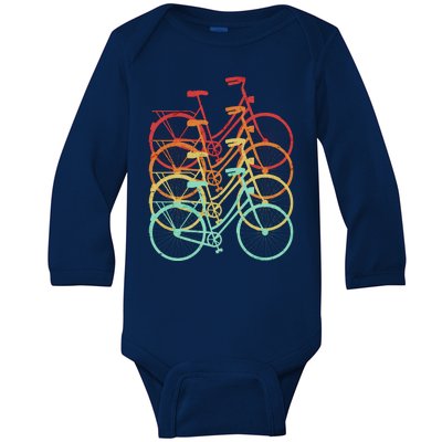 Retro Vintage Bicycle Bike Baby Long Sleeve Bodysuit