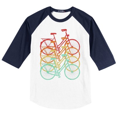 Retro Vintage Bicycle Bike Baseball Sleeve Shirt