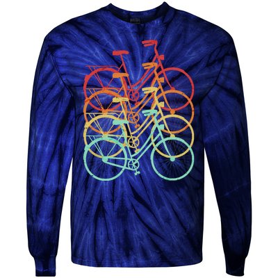 Retro Vintage Bicycle Bike Tie-Dye Long Sleeve Shirt