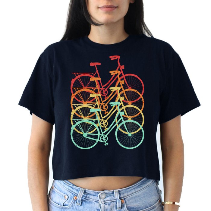 Retro Vintage Bicycle Bike Crop Top