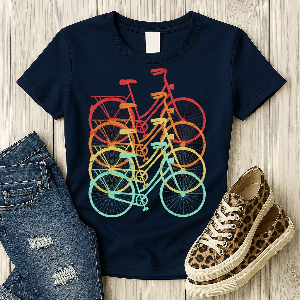 Retro Vintage Bicycle Bike Womens T-Shirt