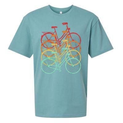 Retro Vintage Bicycle Bike Sueded Cloud Jersey T-Shirt