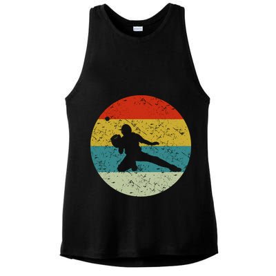 Retro Vintage Baseball Catcher Ladies PosiCharge Tri-Blend Wicking Tank