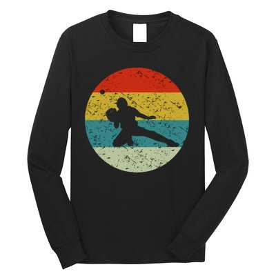 Retro Vintage Baseball Catcher Long Sleeve Shirt