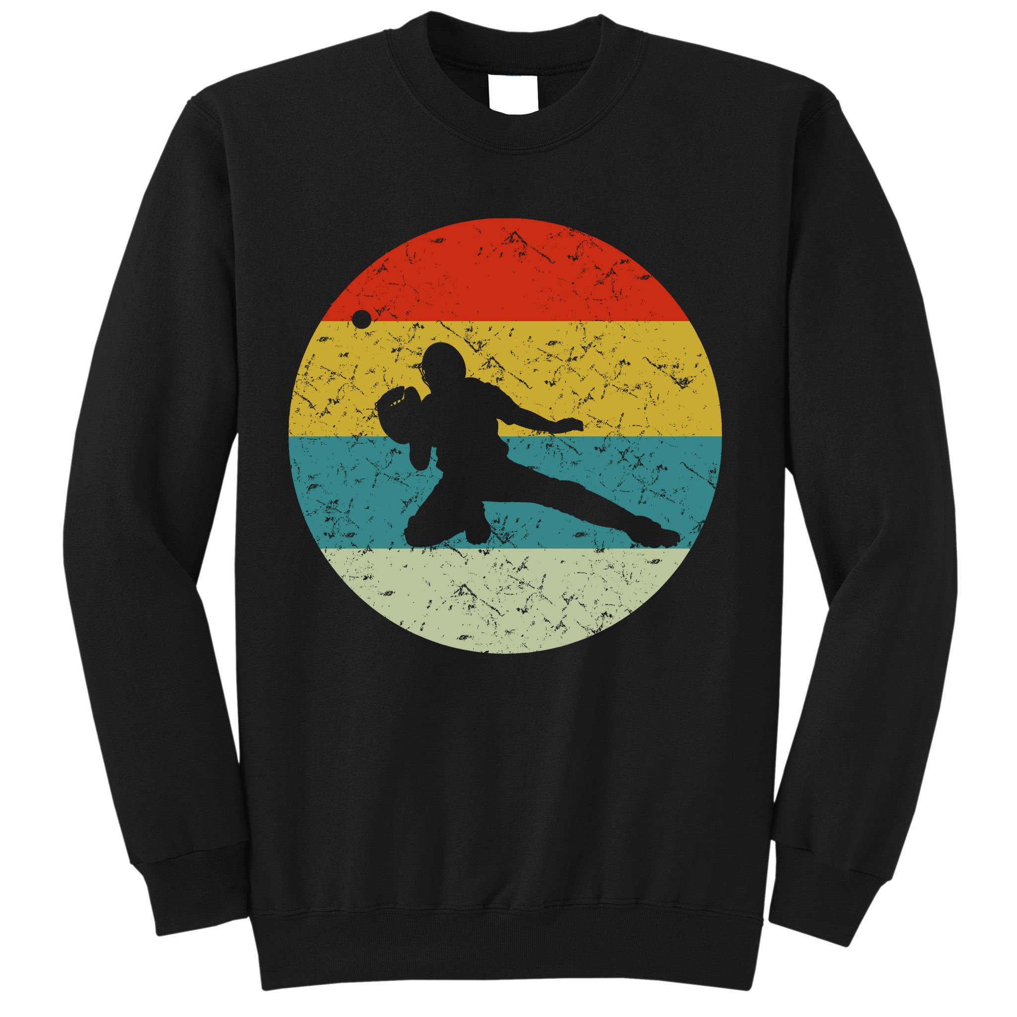 Retro Vintage Baseball Catcher Sweatshirt
