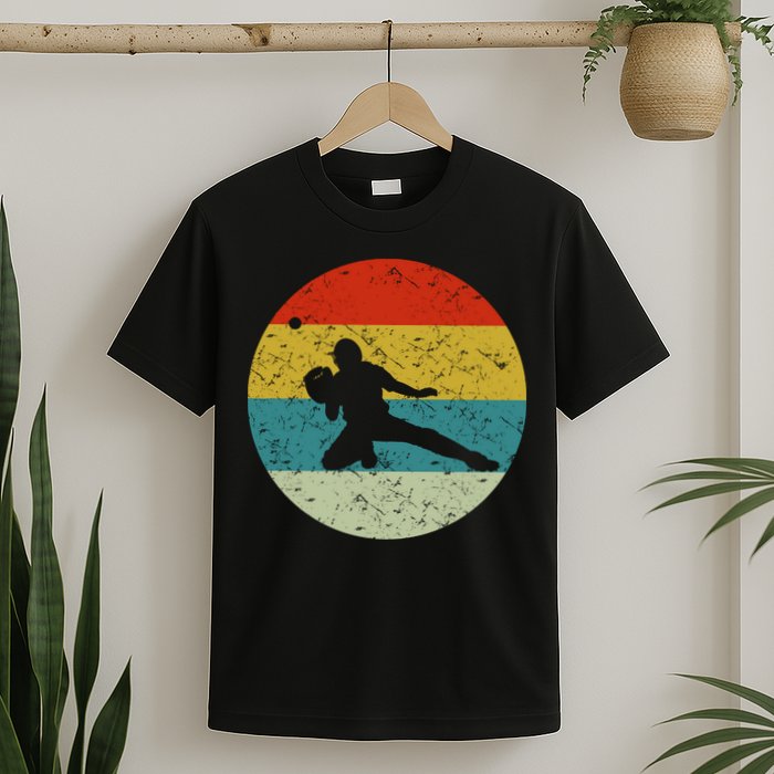 Retro Vintage Baseball Catcher T-Shirt