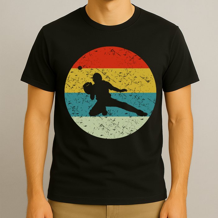 Retro Vintage Baseball Catcher T-Shirt