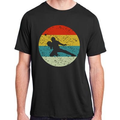 Retro Vintage Baseball Catcher Adult ChromaSoft Performance T-Shirt